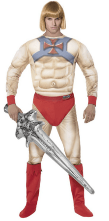 He-man kostume med muskler He-man voksenkostume 90er fest kostume 90er helt udklædning voksenkostume