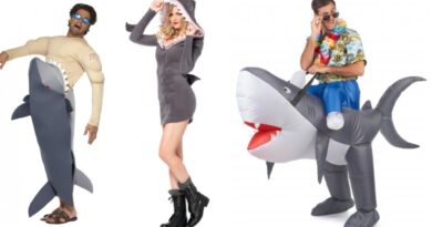 haj kostume til voksne, haj udklædning til voksne, haj voksenkostumer, oppusteligt haj kostume til voksne, dyrekostumer til voksne, haj fastelavnskostume til voksne