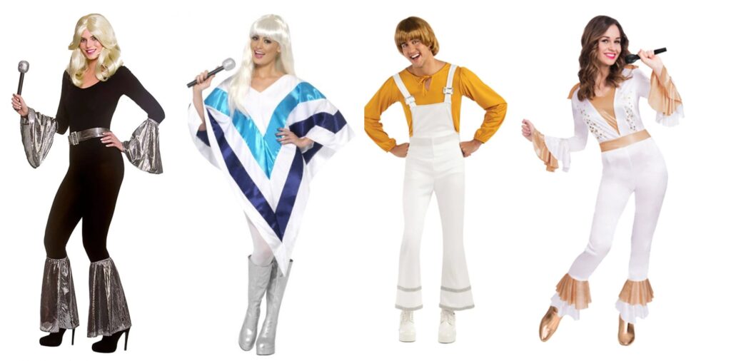 abba kostume til voksne abba udklædning disco kostume 70er fest 70er kostume