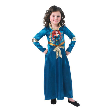 blå merida fastelavnskostume modig prinsesse kjole