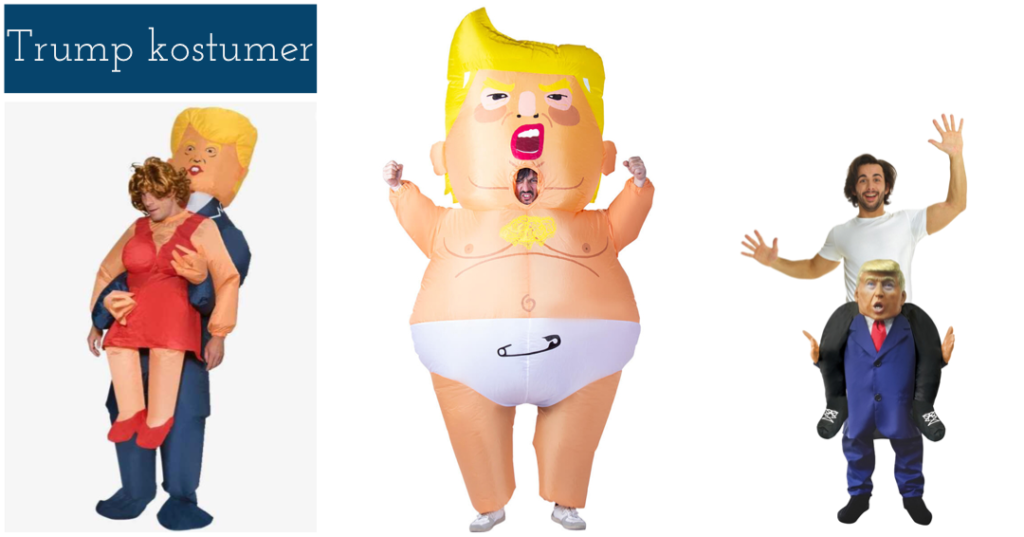 Donald trump kostume til voksne Trump udklædning politisk temafest amerikansk kostume til voksne