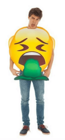 Bræk Emoji Kostume  209x450 - Emoji kostume til voksne