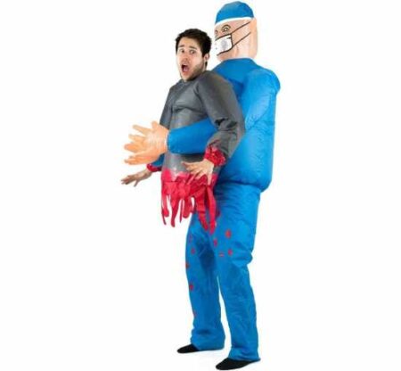 Oppustelig doktor kostume 450x416 - Oppustelige halloweenkostumer til voksne