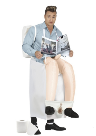 Toilet Kostume Hvid 319x450 - Toilet kostume til voksne