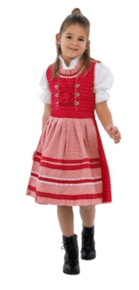 tyrolerkjole til piger oktoberfest kostume til pige ølfest udklædning barn