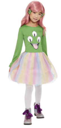 alien kjole rumvæsen kostume til piger halloween kostume til pigeer