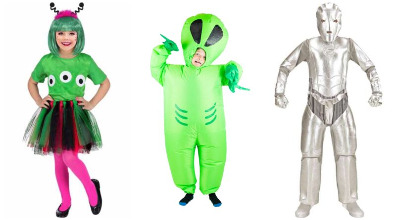 alien kostume til børn, alien børnekostume, alien udklædning til børn, rumvæsen kostume til børn, rumvæsen børnekostumer, halloween børnekostumer