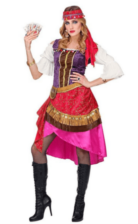 Spåkone voksenkostume 279x450 - Sp&aring;kone kostume