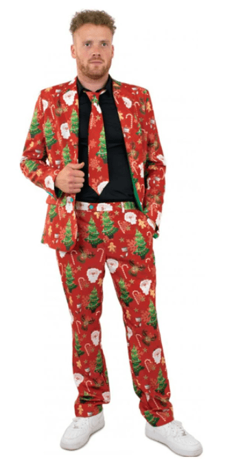julejakkesæt til herre jakkesæt til jul mand rødt jakkesæt xmas jakkesæt xmas suit tøj til julefrokost
