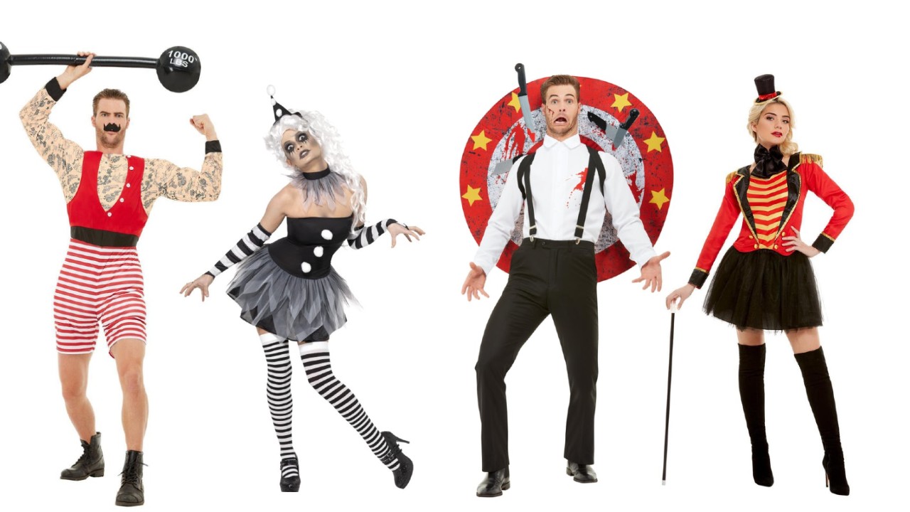 cirkus kostume til voksne dirkus kostume stærk mand kostume pjerrot KostumeUniverset