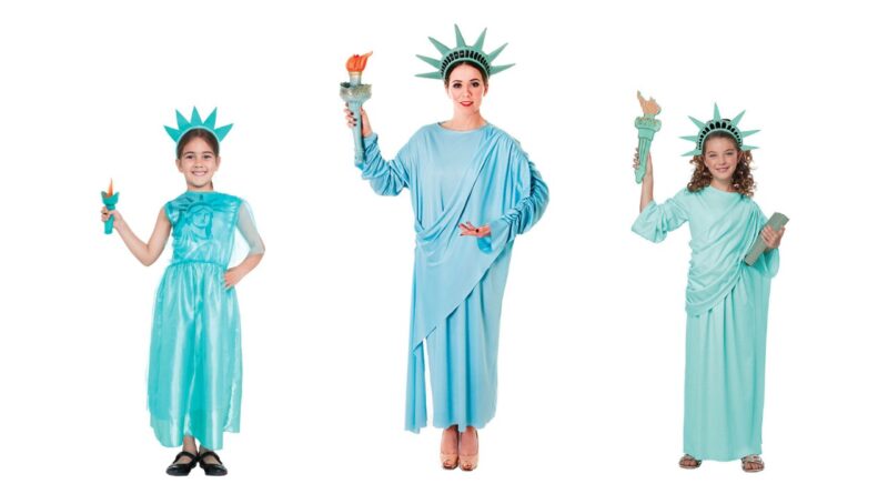 frihedsgudinde kostume til børn amerikansk kostume til piger USA kostume