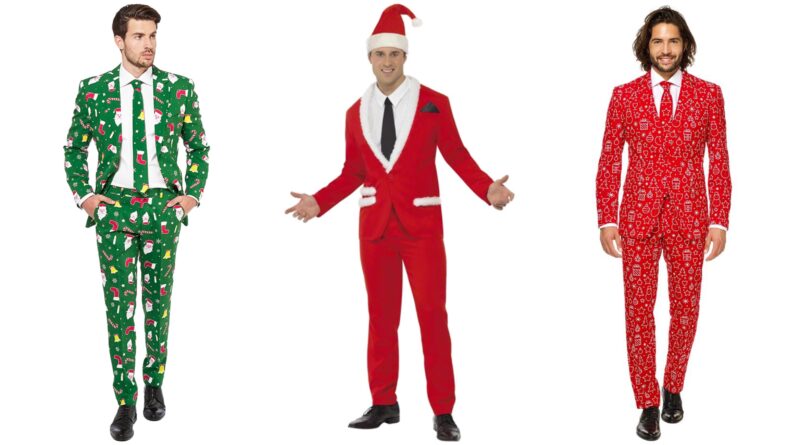 jule jakkesæt til mænd, julejakkesæt til mænd, jule kostumer til mænd, jule udklædning til mænd, suitmeister jule jakkesæt, røde jakkesæt til mænd, grønne jakkesæt til mænd, jakkesæt med julemotiv til mænd, opposuits jule jakkesæt til mænd