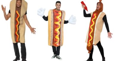 hotdog kostume til voksne, hotdog voksenkostume, hotdog kostumer, hotdog udklædning, fastfood kostume til voksne, mad kostume til voksne, sjove kostumer til voksne, fastelavnskostume til voksne