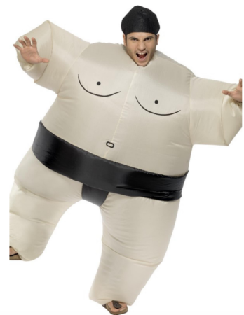 oppustelig sumo kostume 348x450 - Sumo kostume til voksne