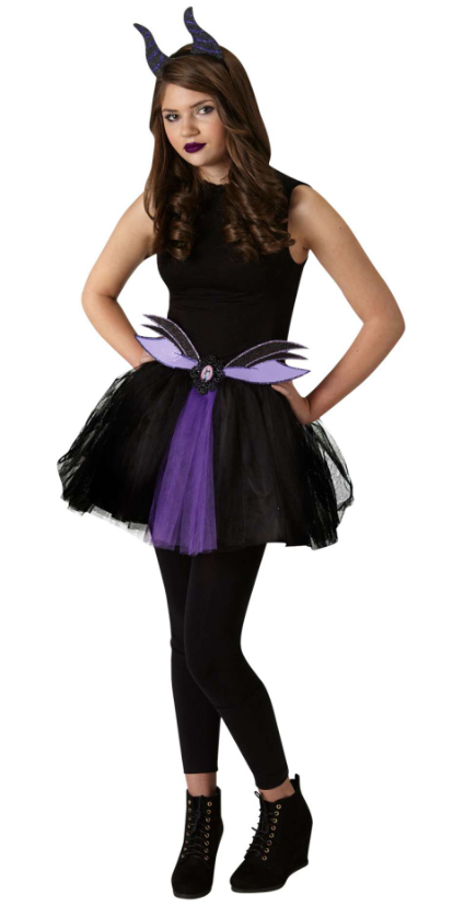 maleficent kostume til skoledag udklædning sort udklædning fastelavnskostume teen halloween kostume til teen - KostumeUniverset