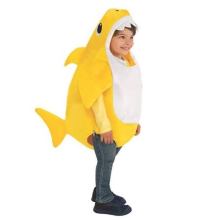 gul baby shark børnekostume babyshark kostume til børn baby shark udkædning til baby baby youtube kostume til baby