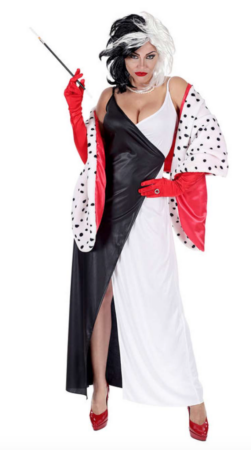 cruella de vil voksenkostume 251x450 - Cruella de vil kostume til voksne