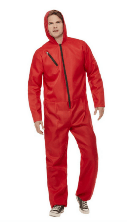 Bankr&oslash;ver Kostume  257x450 - Papirhuset kostume til voksne