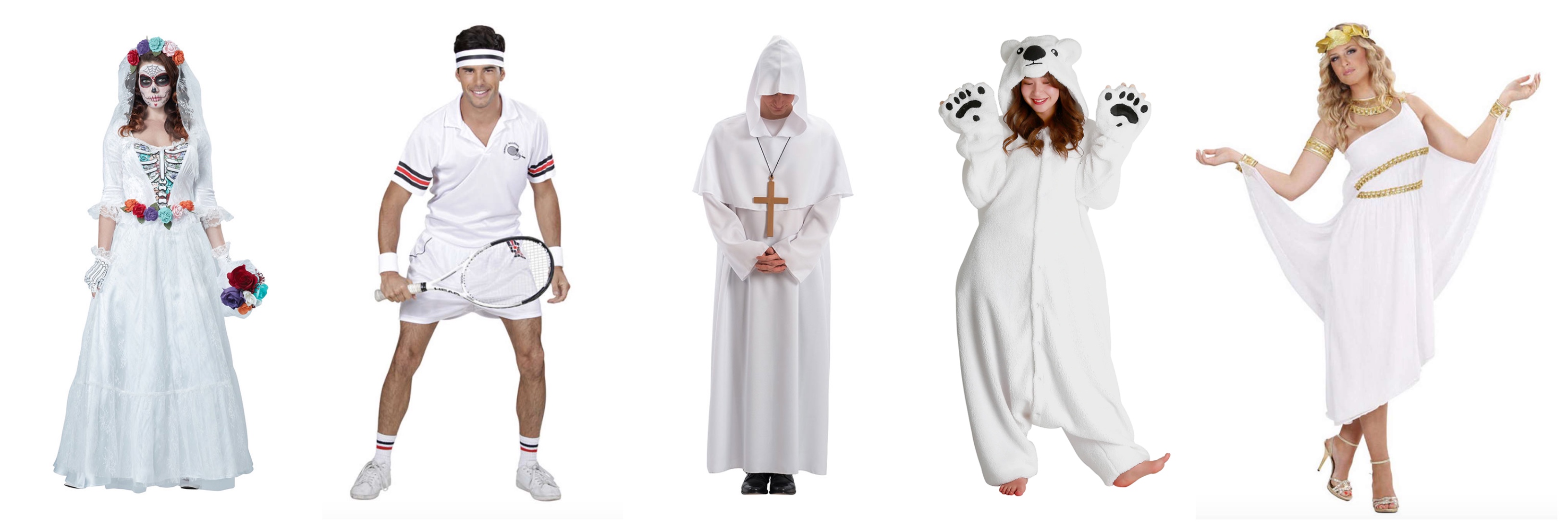 Hvide voksenkostumer - Hvide kostumer til voksne