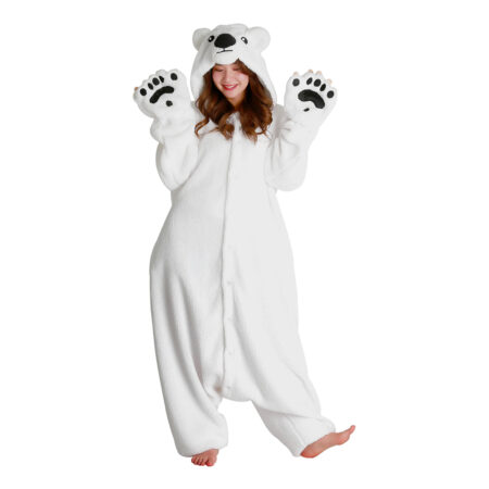 Isbjørn kigurumi 450x450 - Hvide kostumer til voksne