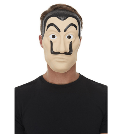 Papirhuset Bankr&oslash;ver Maske  404x450 - Papirhuset kostume til voksne