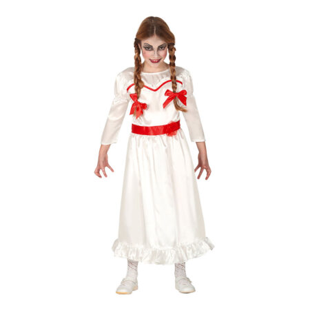 Skræmmende dukke kostume til børn 450x450 - Hvide kostumer til børn