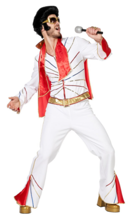 elvis kostume hvid udkl&aelig;dning