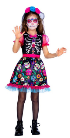 Day of the dead b&oslash;rnekostume mexico kostume de d&oslash;des dag b&oslash;rnekostume