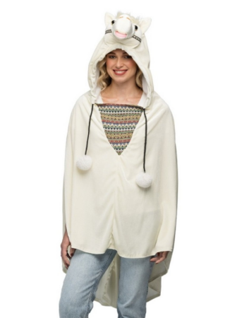 Lama kostume til voksne Llama Poncho Kostume 353x450 - Lama kostume til voksne