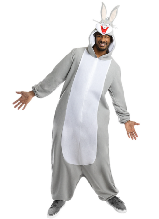 looney tunes kostume til voksne bugs bunny udkl&aelig;dning