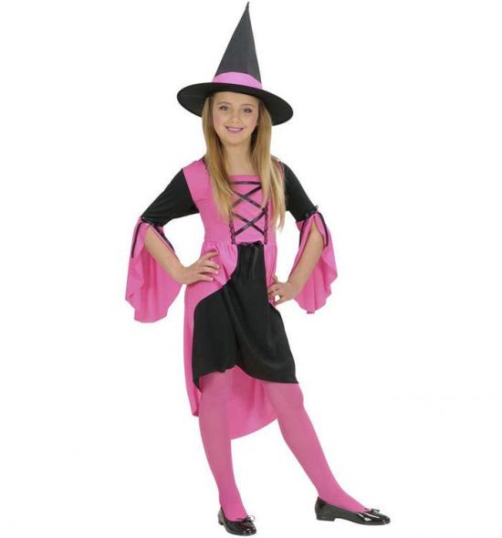 Pink heks børnekostume - Lyserøde/pink kostumer til børn