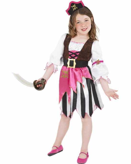 pink pirat børnekostume - Lyserøde/pink kostumer til børn