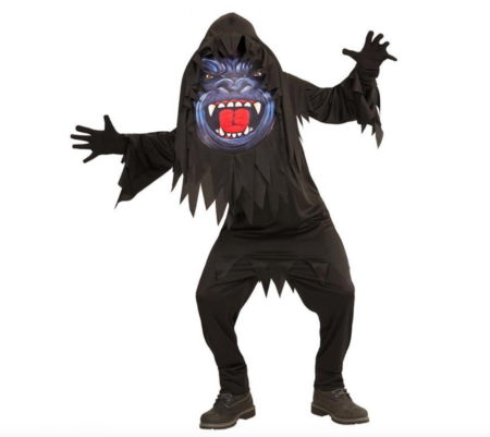 Gorilla Kæmpehoved Børnekostume 450x401 - Kæmpehoved kostume til børn