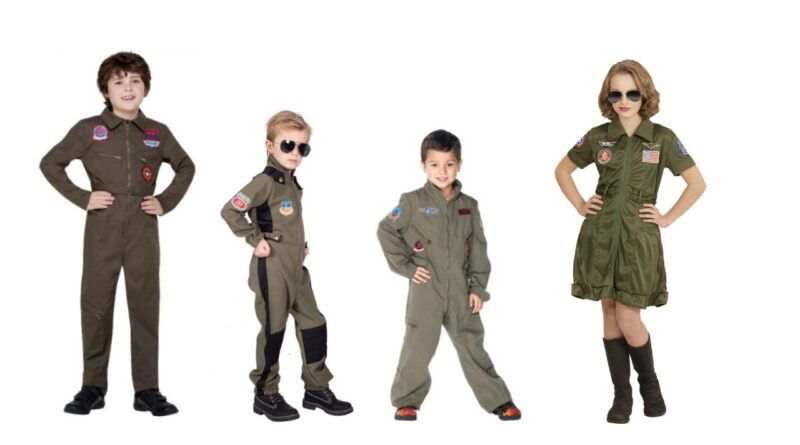 Top gun kostume til børn jægerpilot udklædning piger top gun kostume pige top gun udklædning baby