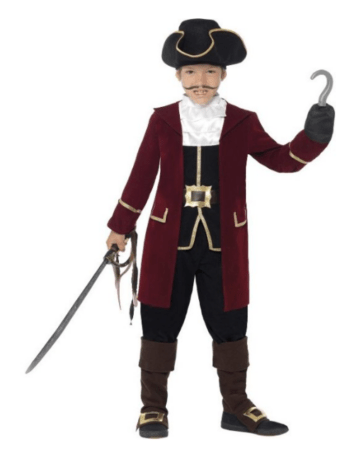 billigt fastelavnkostume til dreng pirat kostume kaptajn klo udklædning