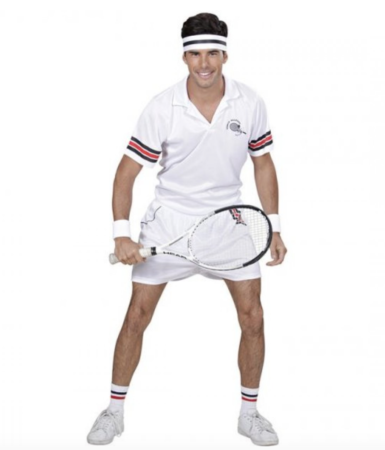 tennisspiller fastelavnskostume til voksne sjove fastelavnskostumer til mænd 385x450 - Billige fastelavnskostumer til mænd under 200 kroner