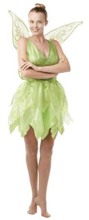 tinkerbell kostume voksne fe kostume grønt kostume klokkeblomst udklædning voksne