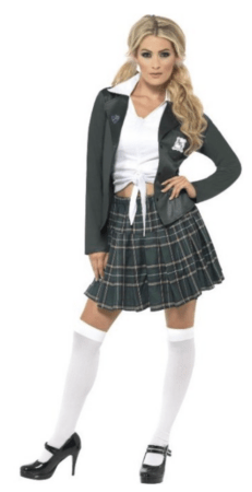 skolepige kostume 90er kostume skottisk kjole skoleelev udklædning