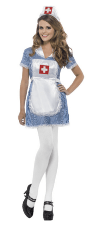 sidste skoledag sygeplejeske uniform kostume