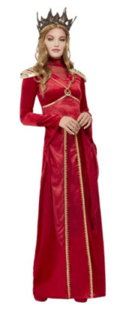 rød dronning cersei sidste skoledag kostume til piger