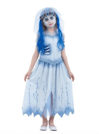 Corpse Bride Emily Børnekostume 334x450 - Corpse bride kostume til børn og voksne