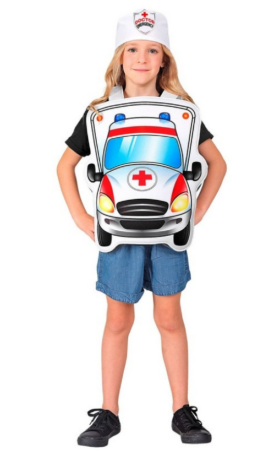 Ambulance Bib B&oslash;rnekostume 274x450 - Billige fastelavnskostumer til piger under 200 kr
