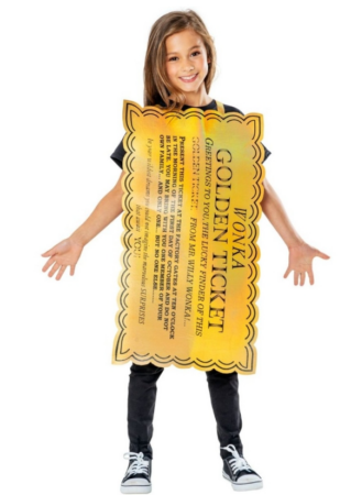 Populære fastelavnskostumer til piger 2026 Charlie Og Chokoladefabrikken® Golden Ticket Børnekostume 319x450 - Populære fastelavnskostumer til piger 2026